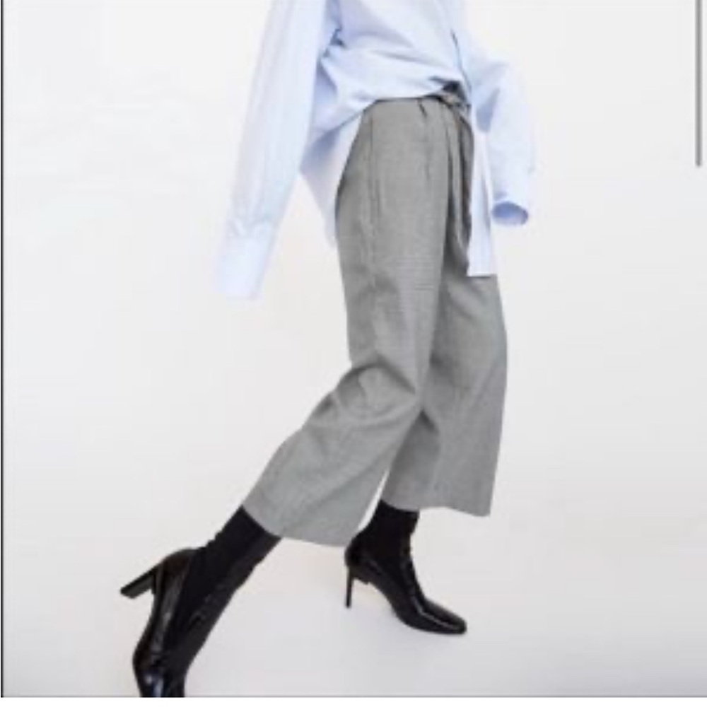 Zara Light Gray Culotte Pants